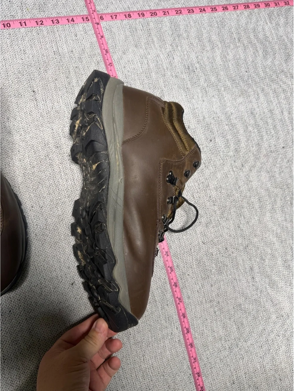 Magellan Men's Brown Leather Hiking Boots Size 14 2E Wide